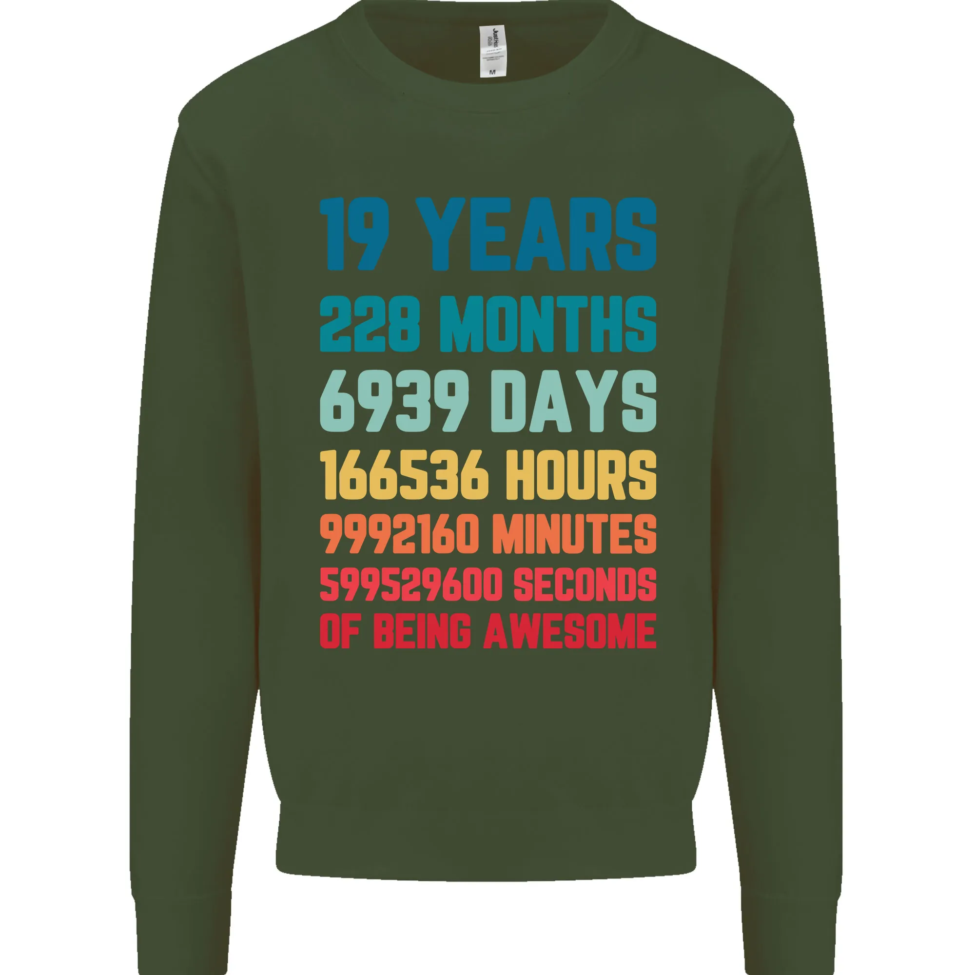 19th Birthday 19 Year Old Men's Birthday Celebration Sweatshirt Jumper