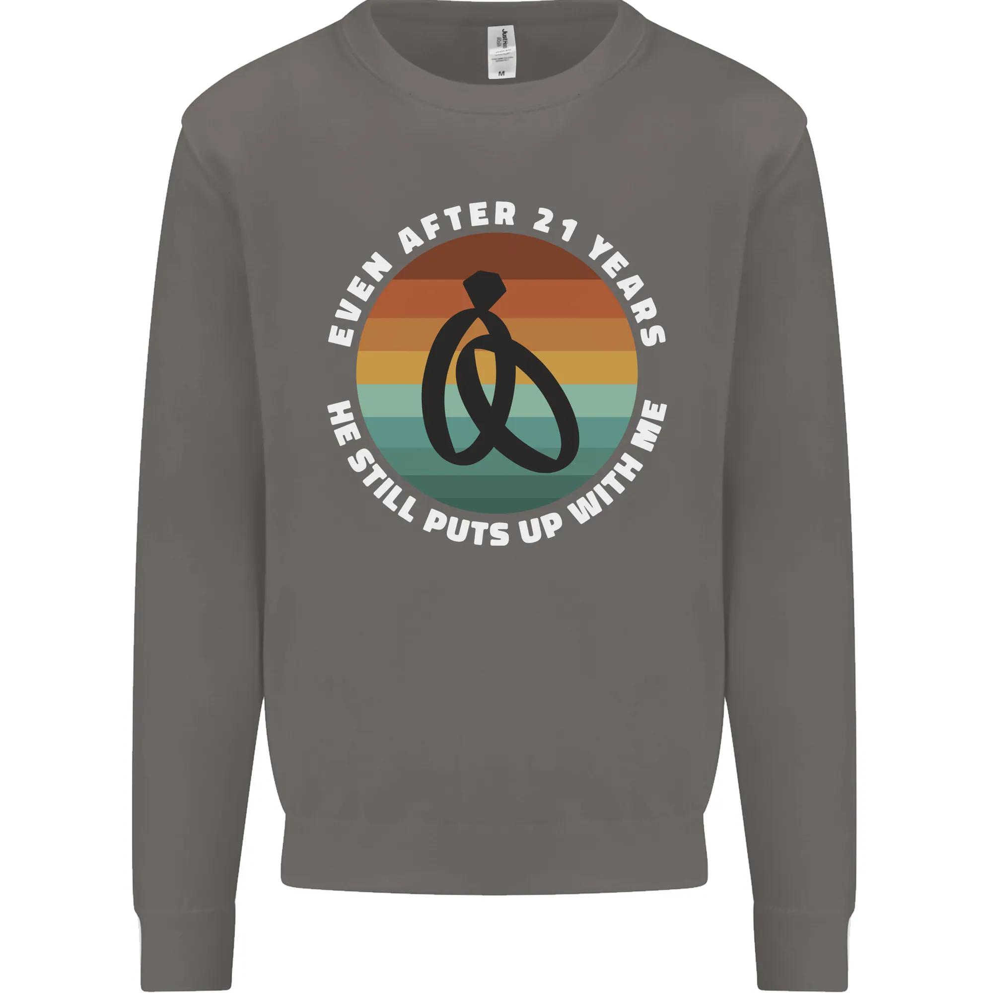 21 Year Wedding Anniversary 21st Marriage Mens Sweatshirt Jumper
