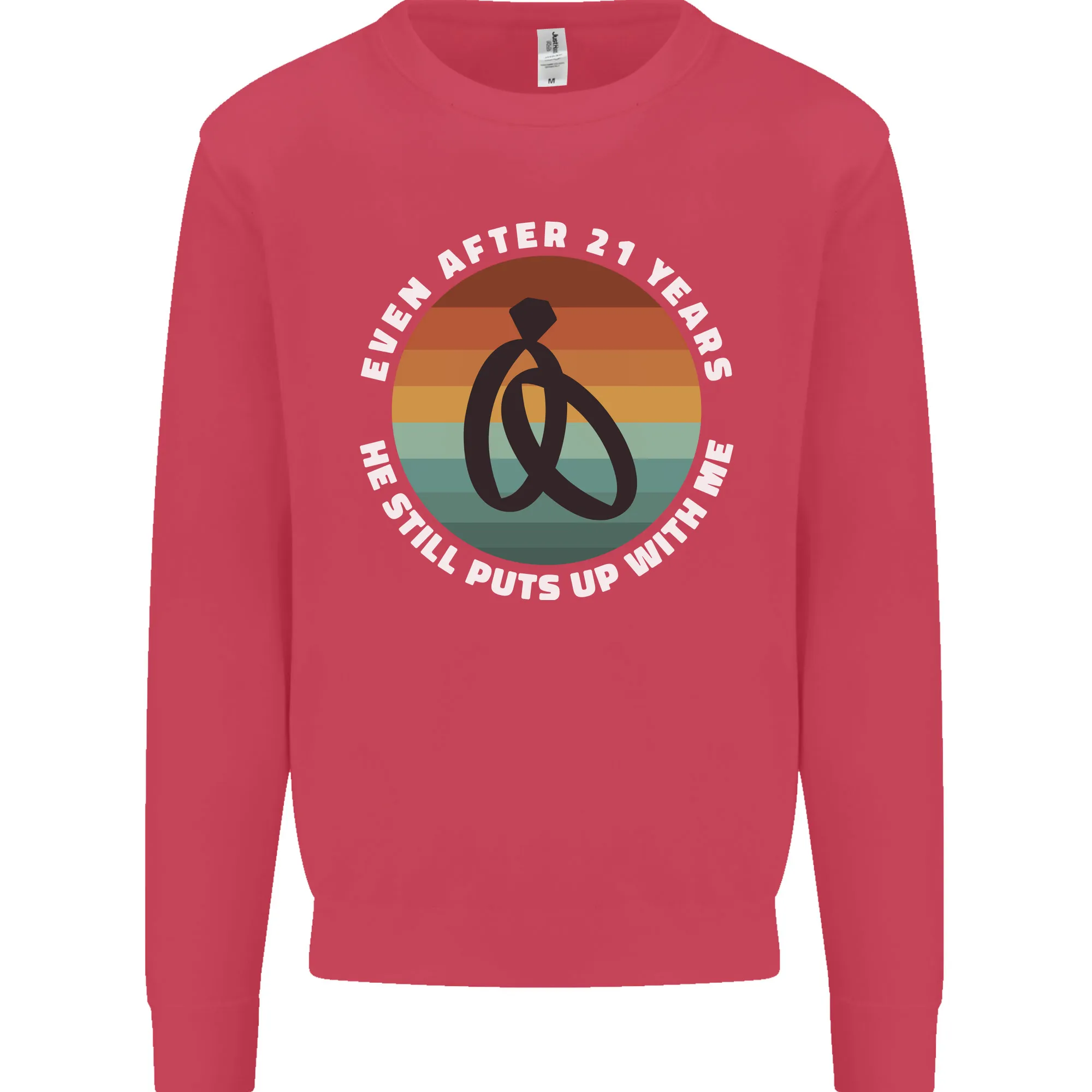 21 Year Wedding Anniversary 21st Marriage Mens Sweatshirt Jumper