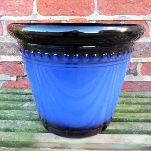 40cm Iberian Planter Navy Blue Plant Pot