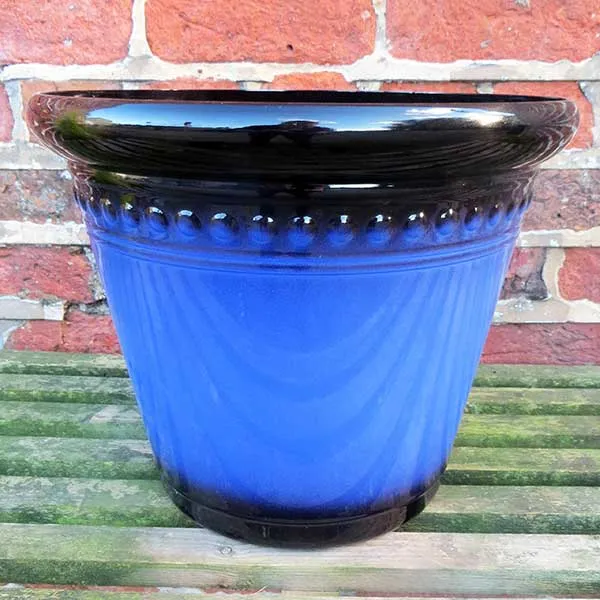 40cm Iberian Planter Navy Blue Plant Pot