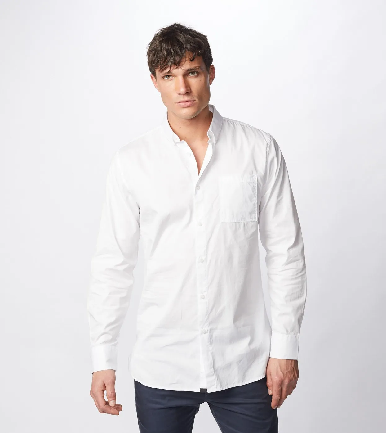 7 Foot LS Oxford Shirt White