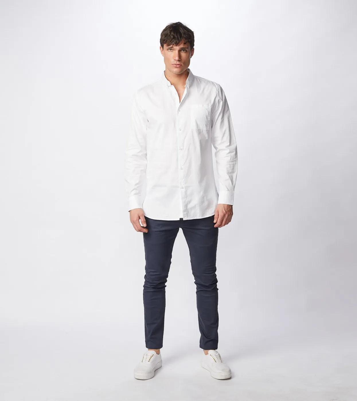 7 Foot LS Oxford Shirt White
