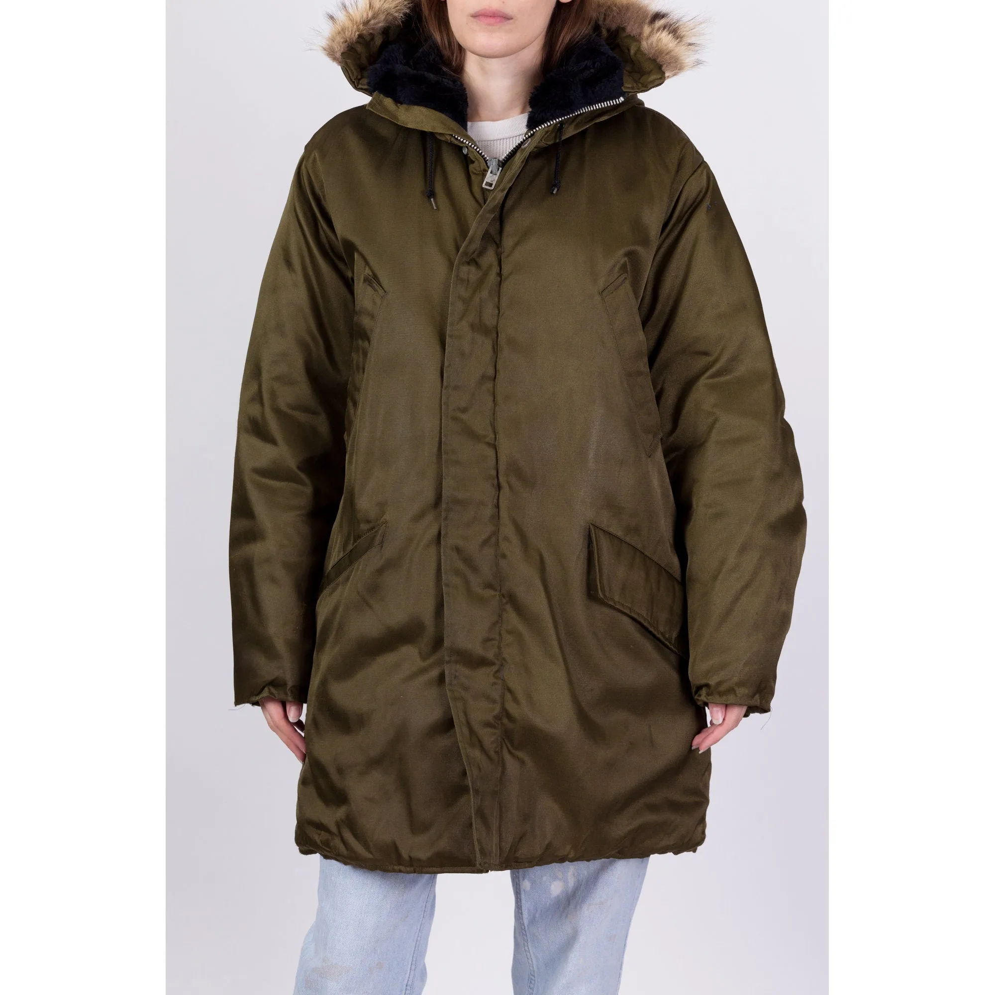 70s N3B Cold Weather Parka Coat - Men's Large, 42L