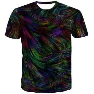 Abstract T-shirt Men Psychedelic Tshirts Casual Colorful Tshirt Printed Art Tshirts Cool