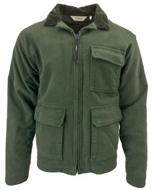 Aspesi Mickey Cotton Moleskin Bomber Jacket in Green