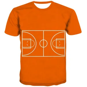 Basketball T shirts Men Night View Shirt Print Galaxy Tshirt Printed City Tshirts Novelty