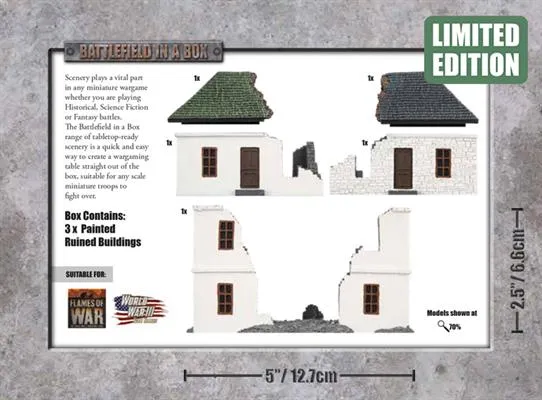 Battlefield in a Box: Ruins: Buildings (White/Grey - Limited Edition)