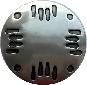 Bear Claws Silver Concho Button 1/2"   Item WN32