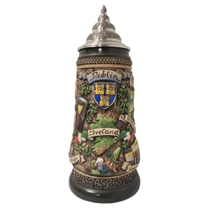 Beer Stein - Dublin, Ireland .5L Rustic