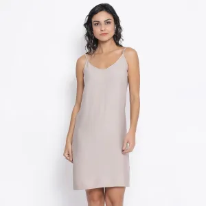Beige Spaghetti Dress