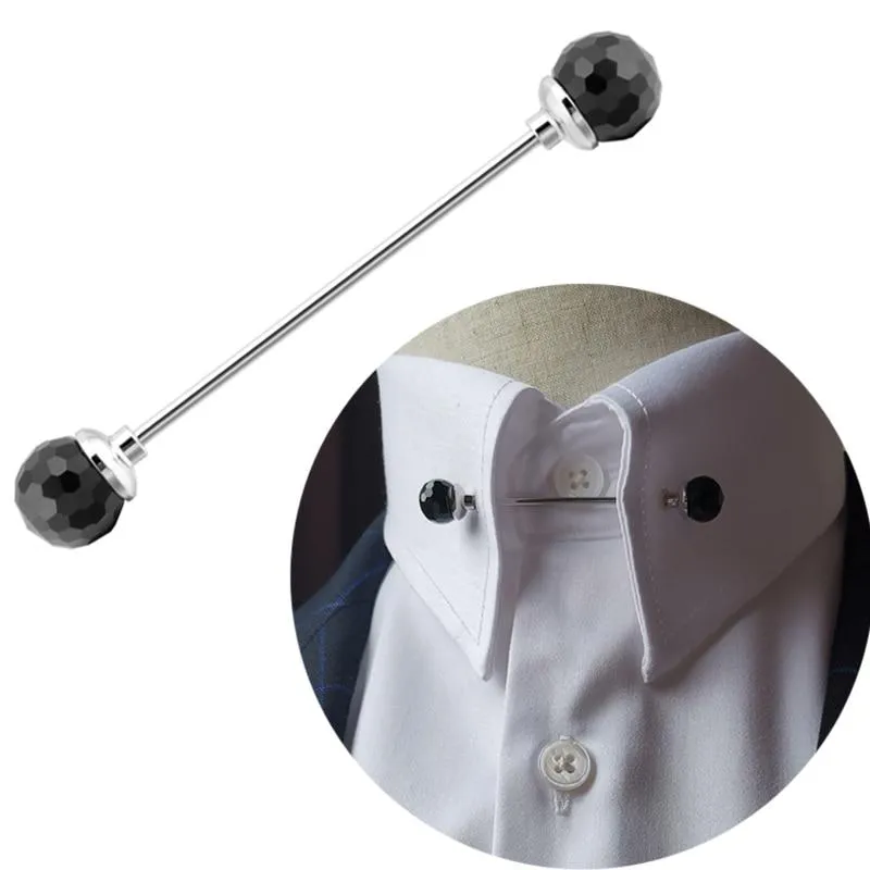 Black Crystal Ball Colar Bar