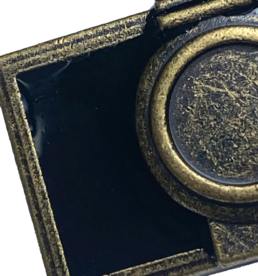 Brass Camera 1" / 25mm Metal /Black Enamel Button from Blumenthal Germany,  # FJ-75