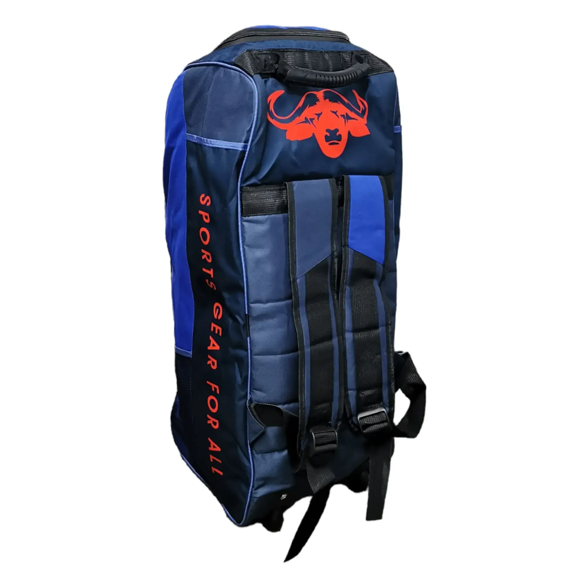 Bratla Pro Cricket Kit Bag Duffle Wheelie for Junior Cricketers Navy/Blue