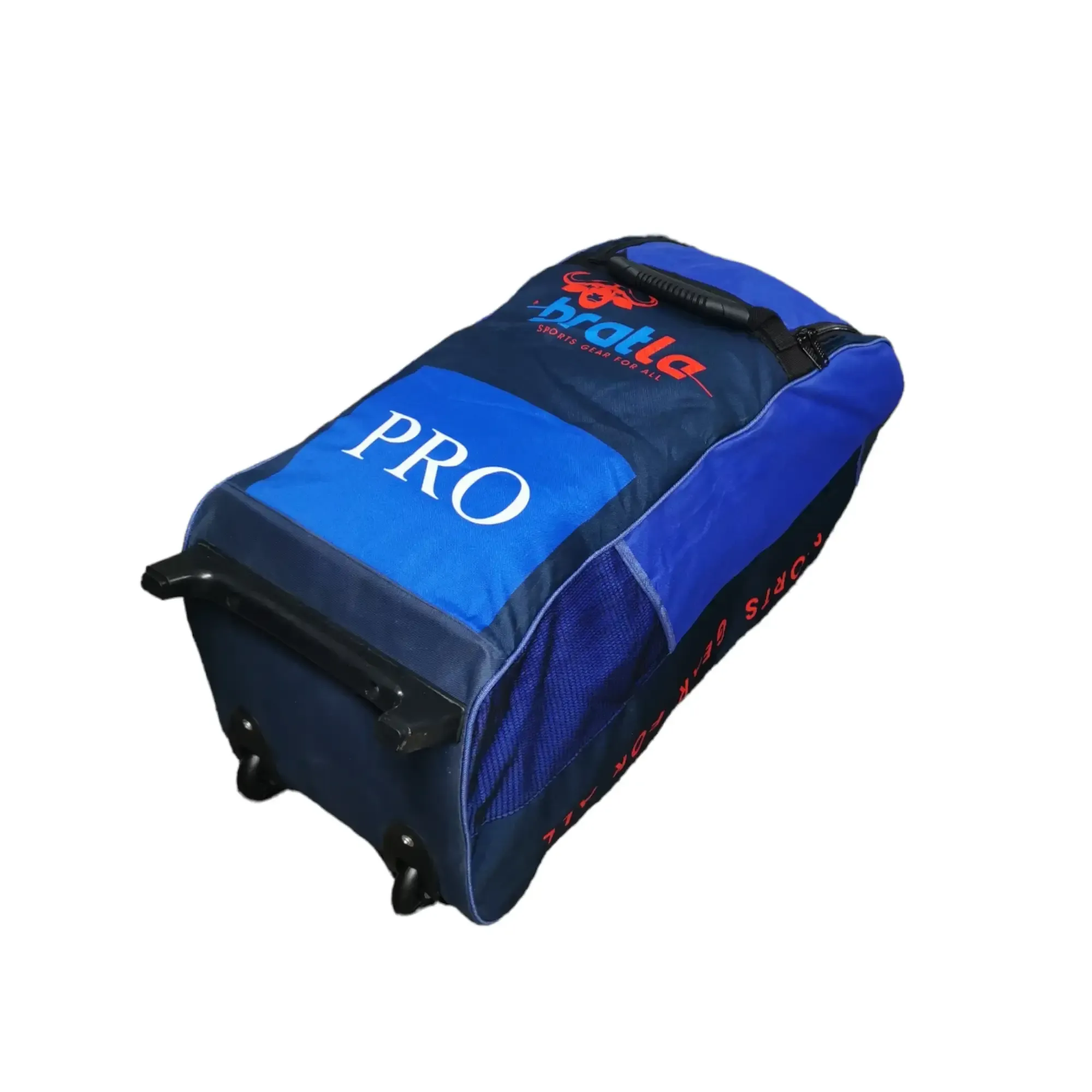 Bratla Pro Cricket Kit Bag Duffle Wheelie for Junior Cricketers Navy/Blue