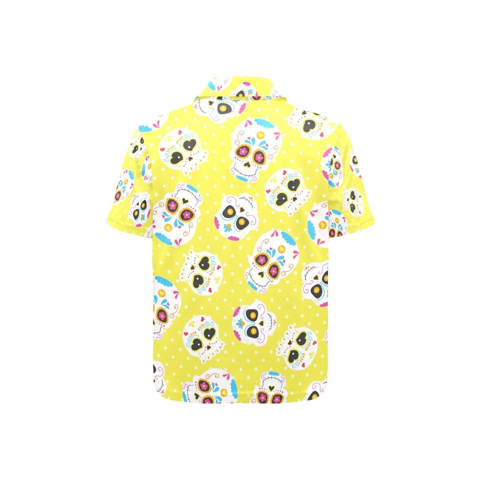 Brighten Up Your Little Girl's Wardrobe With This Cute, Skull Yellow Polo Shirt.