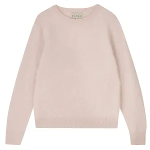 Brushed Cashmere Crew in Fawn