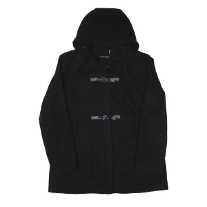 CALVIN KLEIN Duffle Coat Black Wool Womens L