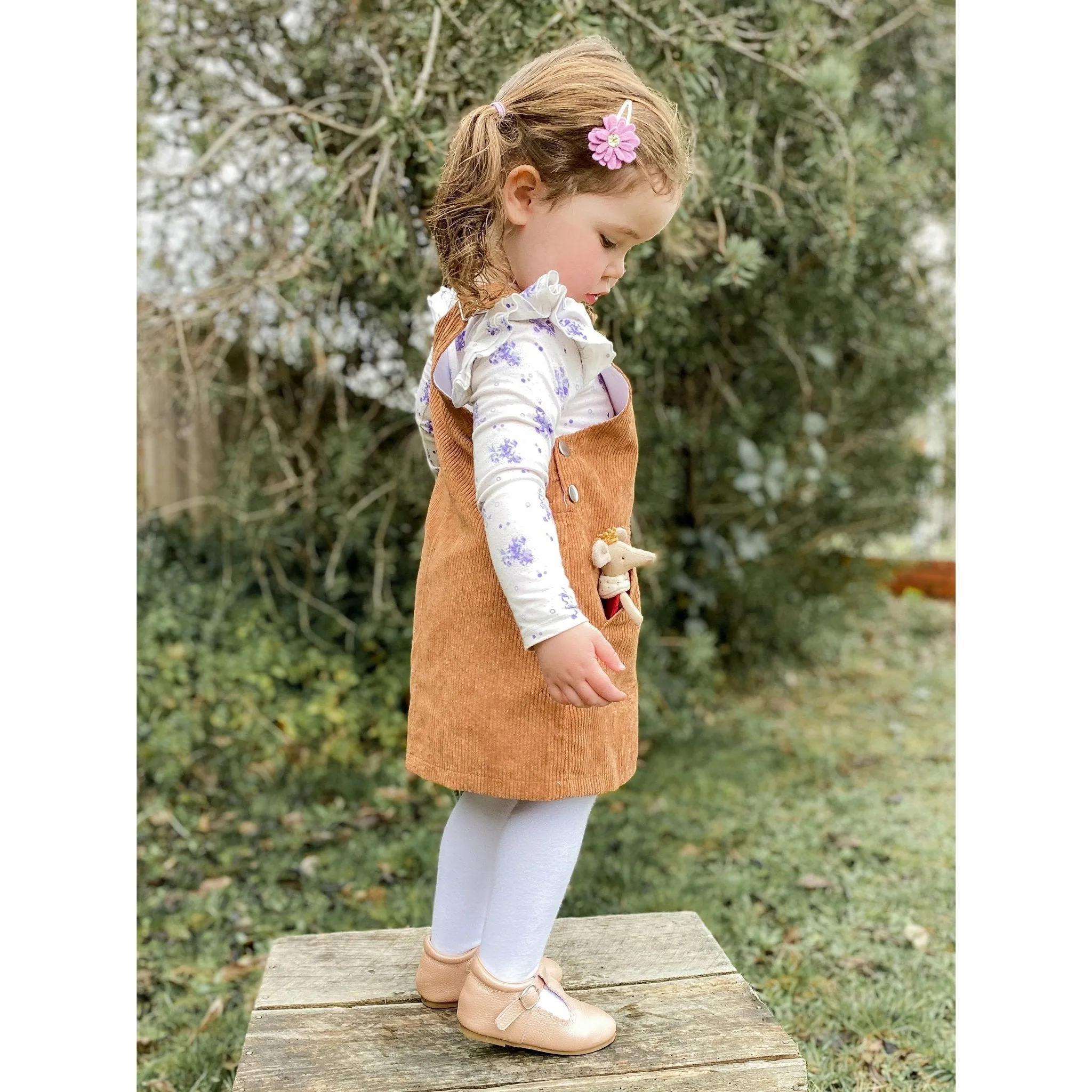 CARAMEL OVERALL DRESS