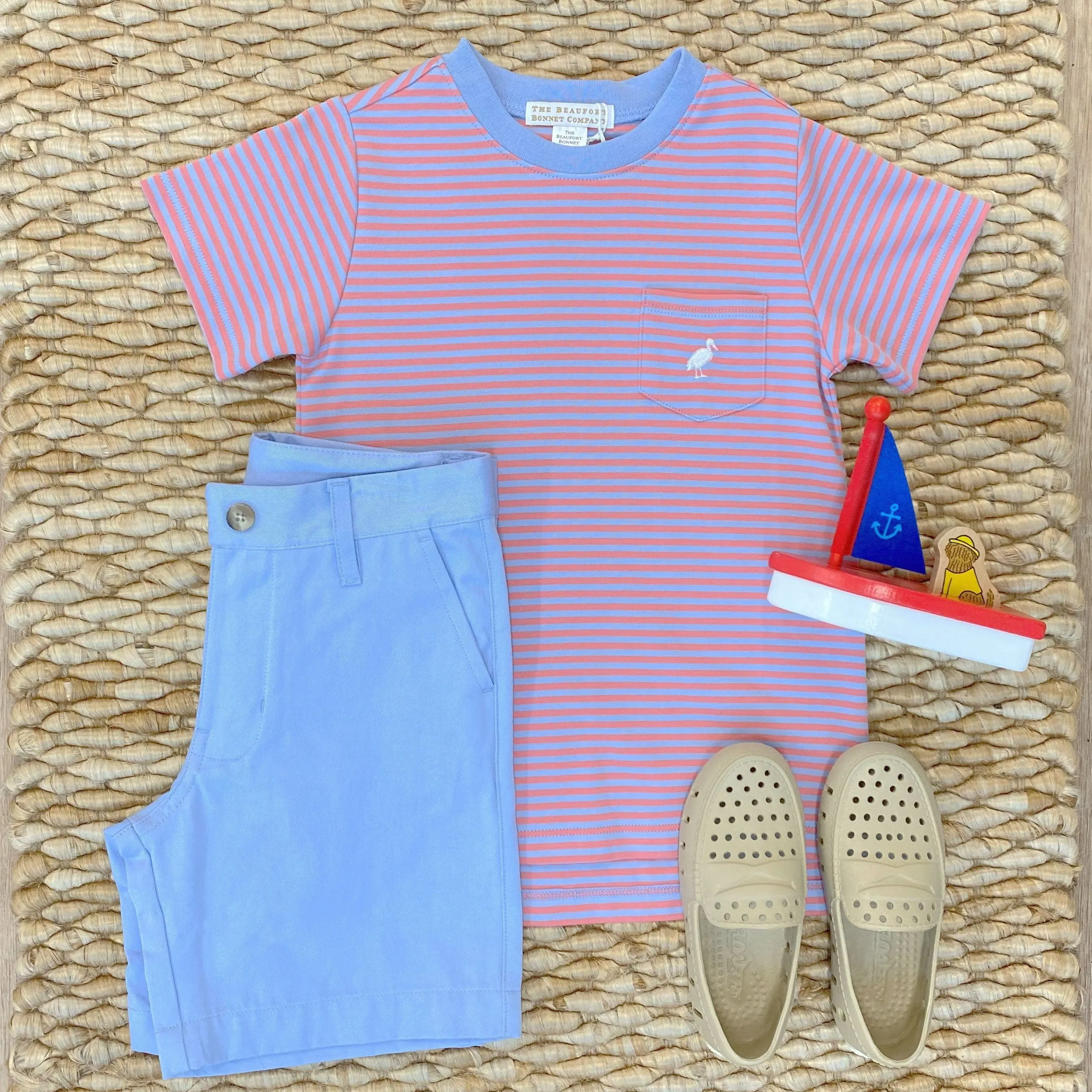 Charlie's Chinos - Beale Street Blue with Worth Avenue White Stork