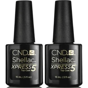 CND Creative Nail Design Shellac - Large Size Xpress 5 Top Coat 0.5 oz 2 ct