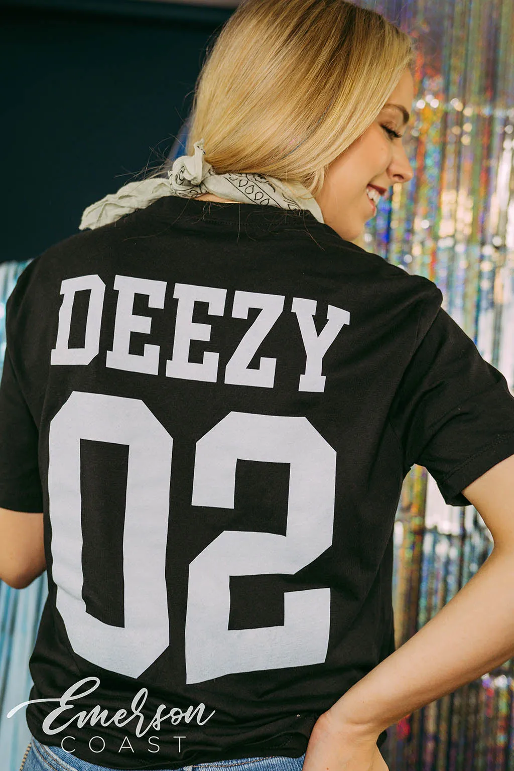 Delta Zeta Athletics Black Henley