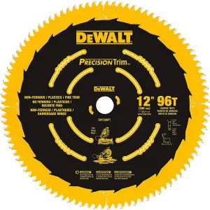 DeWalt DW7296PT 12" 96 Tooth Ultra-Smooth Crosscutting Saw Blade