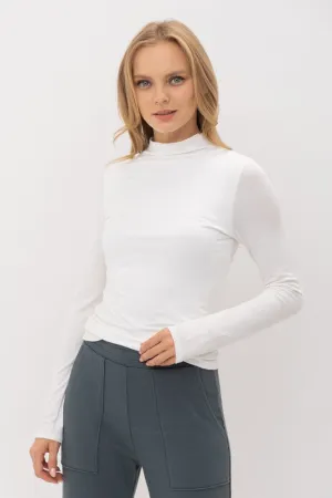 Double Layer Mock Neck Top