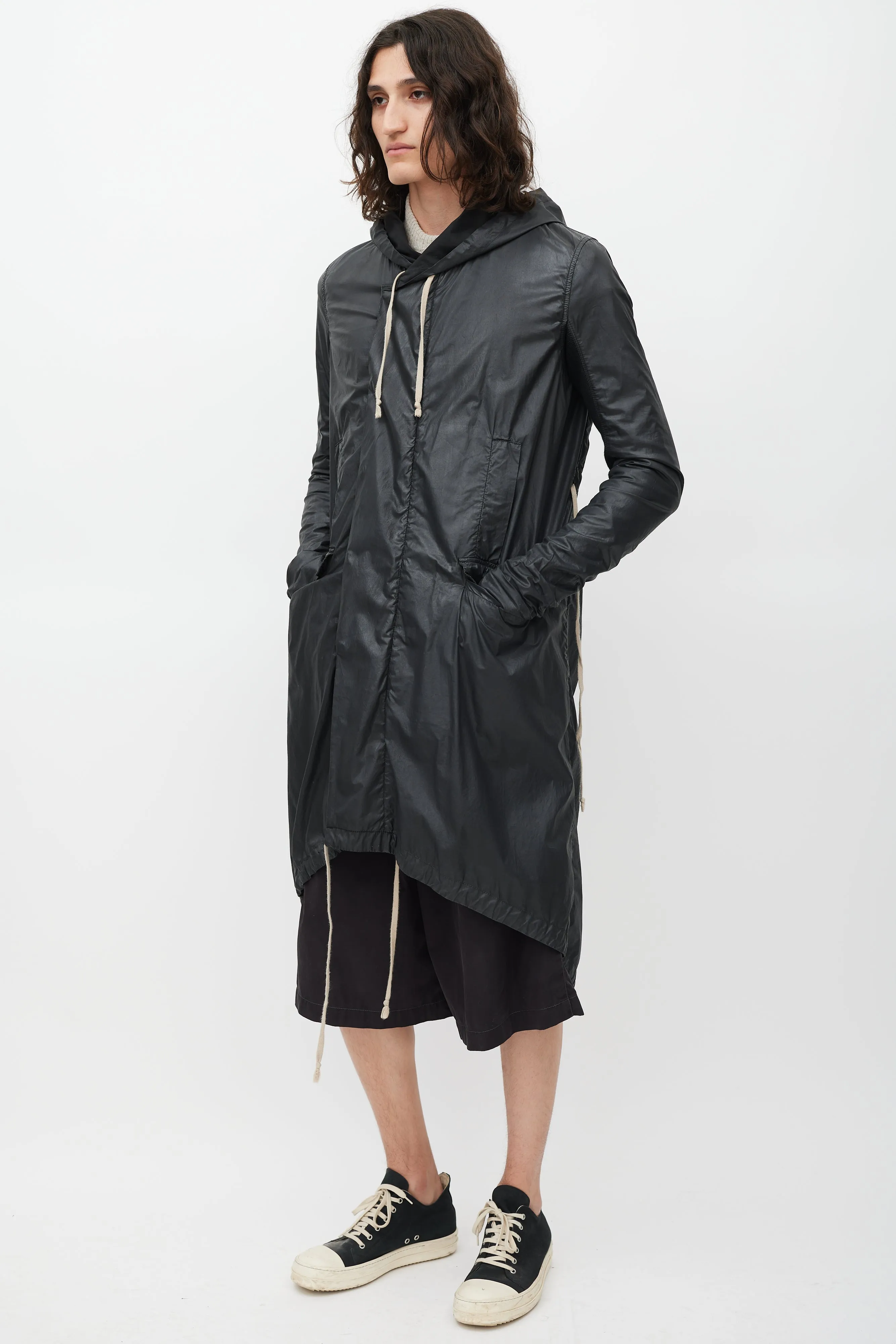 DRKSHDW Black Hooded Coat