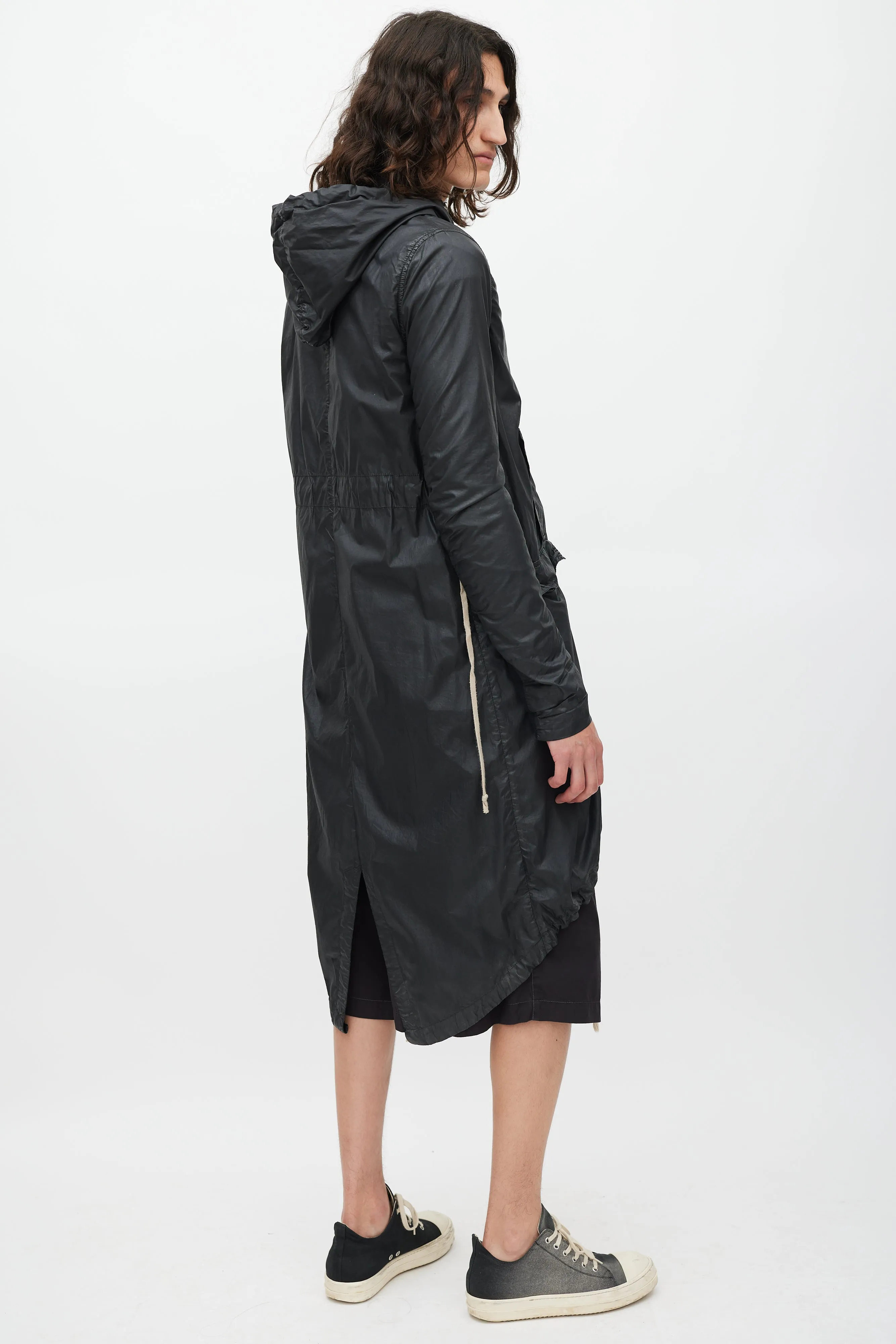 DRKSHDW Black Hooded Coat
