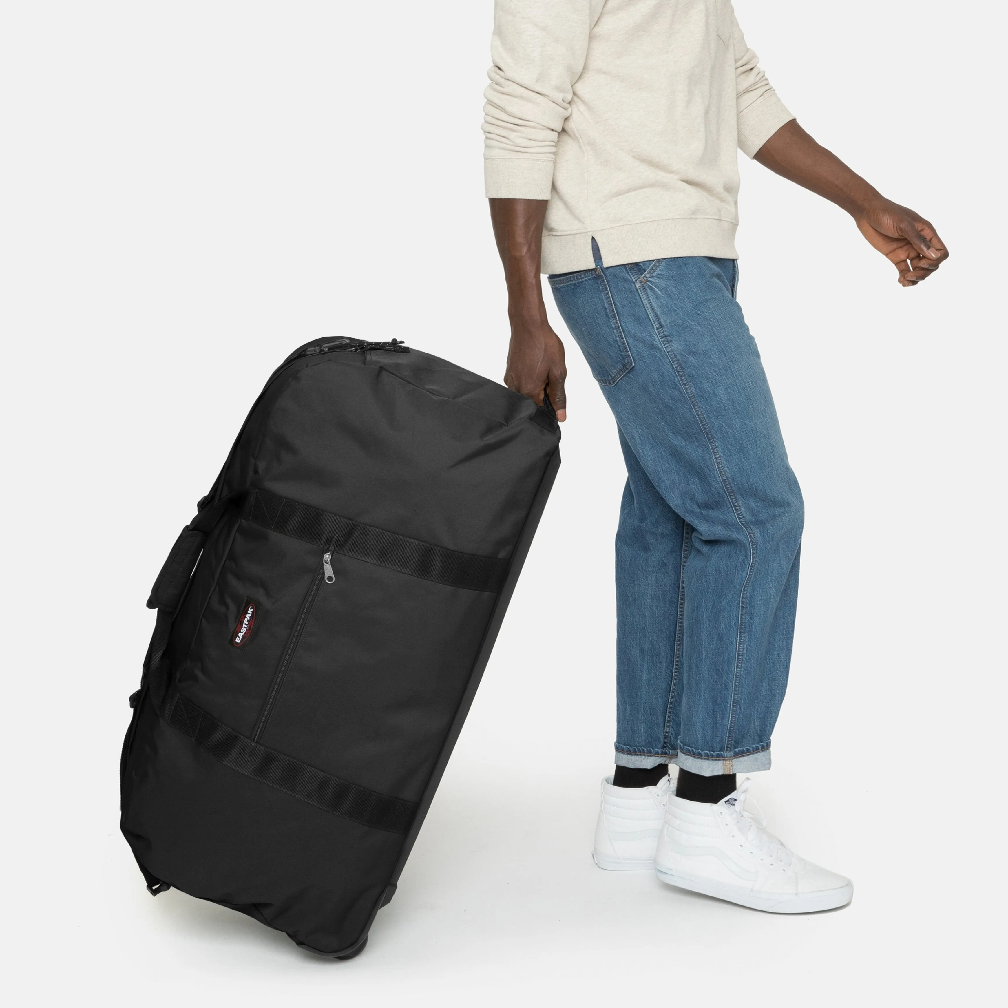 Eastpak Warehouse   Black Large Duffle Wheeled Bag - EK00030E0081