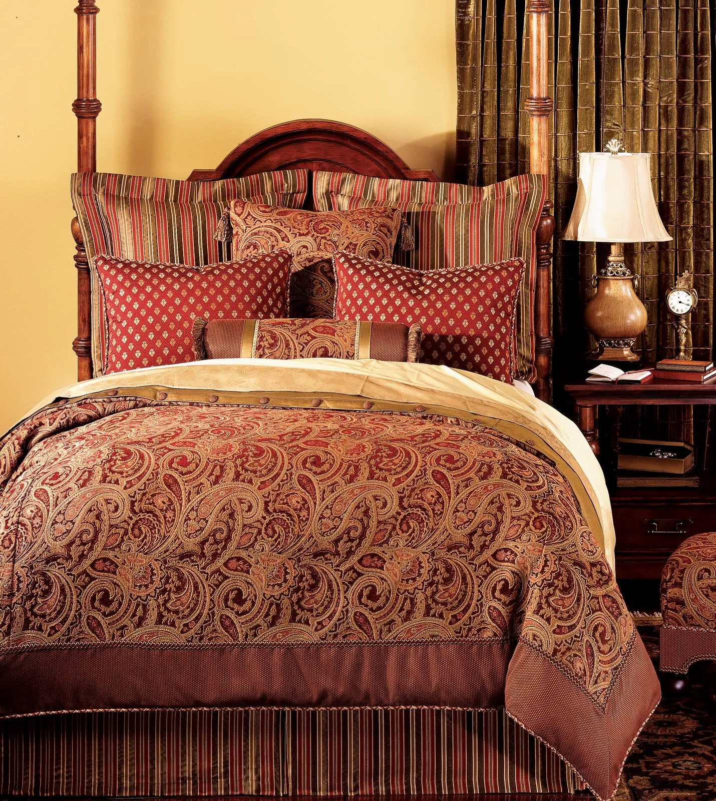 Edgemore Bronze Striped Bed Skirt