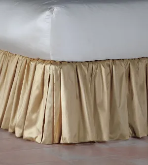 Elbe 100% Silk Gold Ruffled Bed Skirt