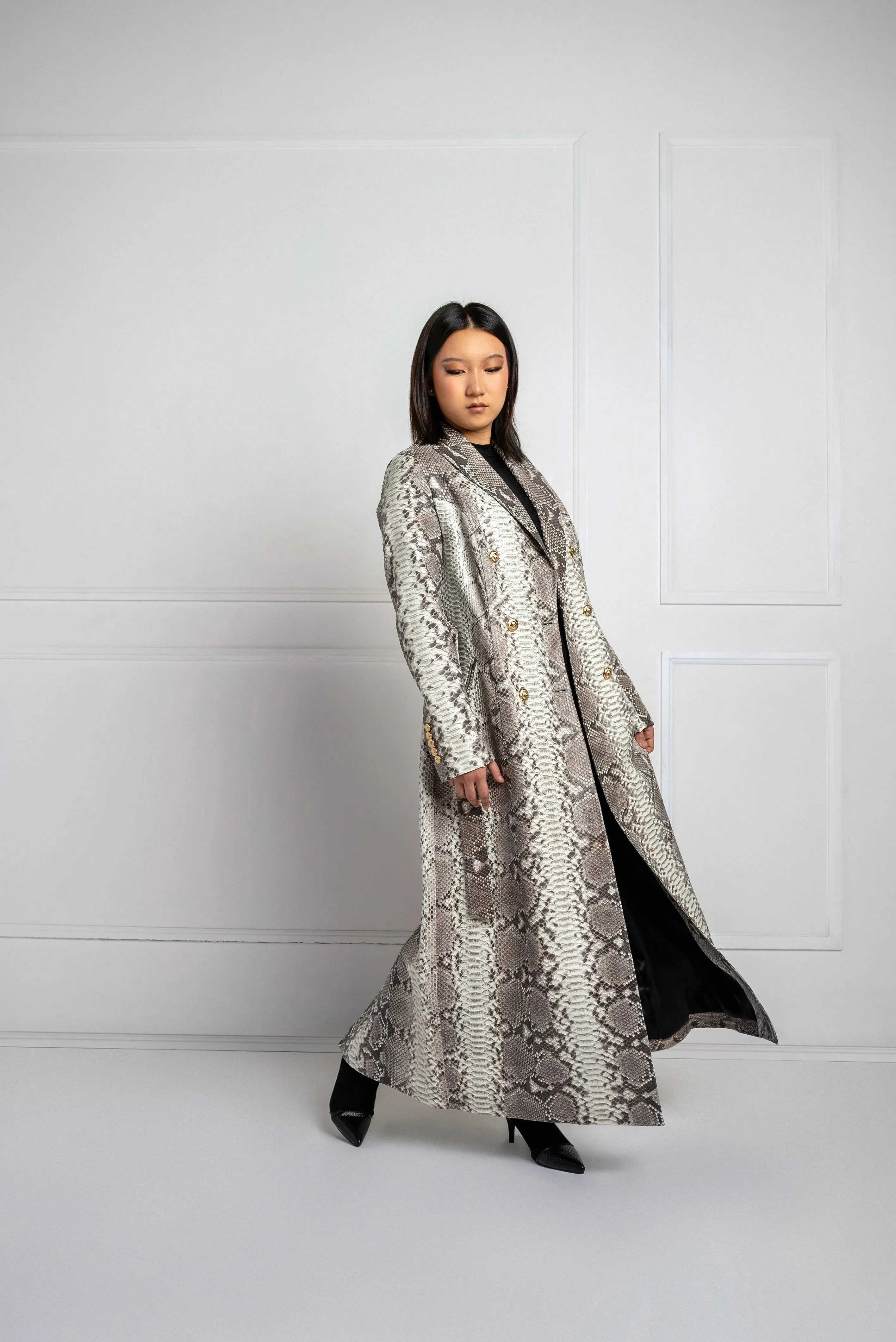 Elegant Python Coat | Exotic Elegance Limited Series