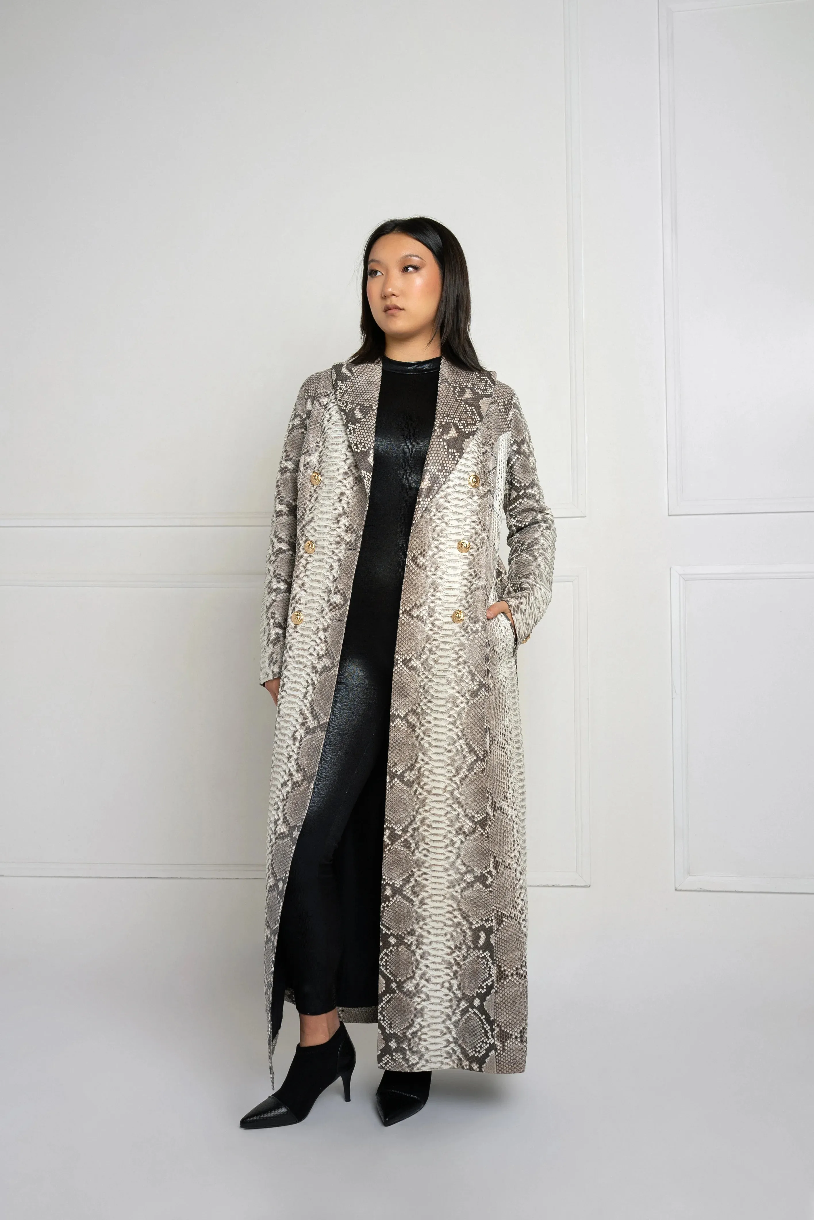Elegant Python Coat | Exotic Elegance Limited Series
