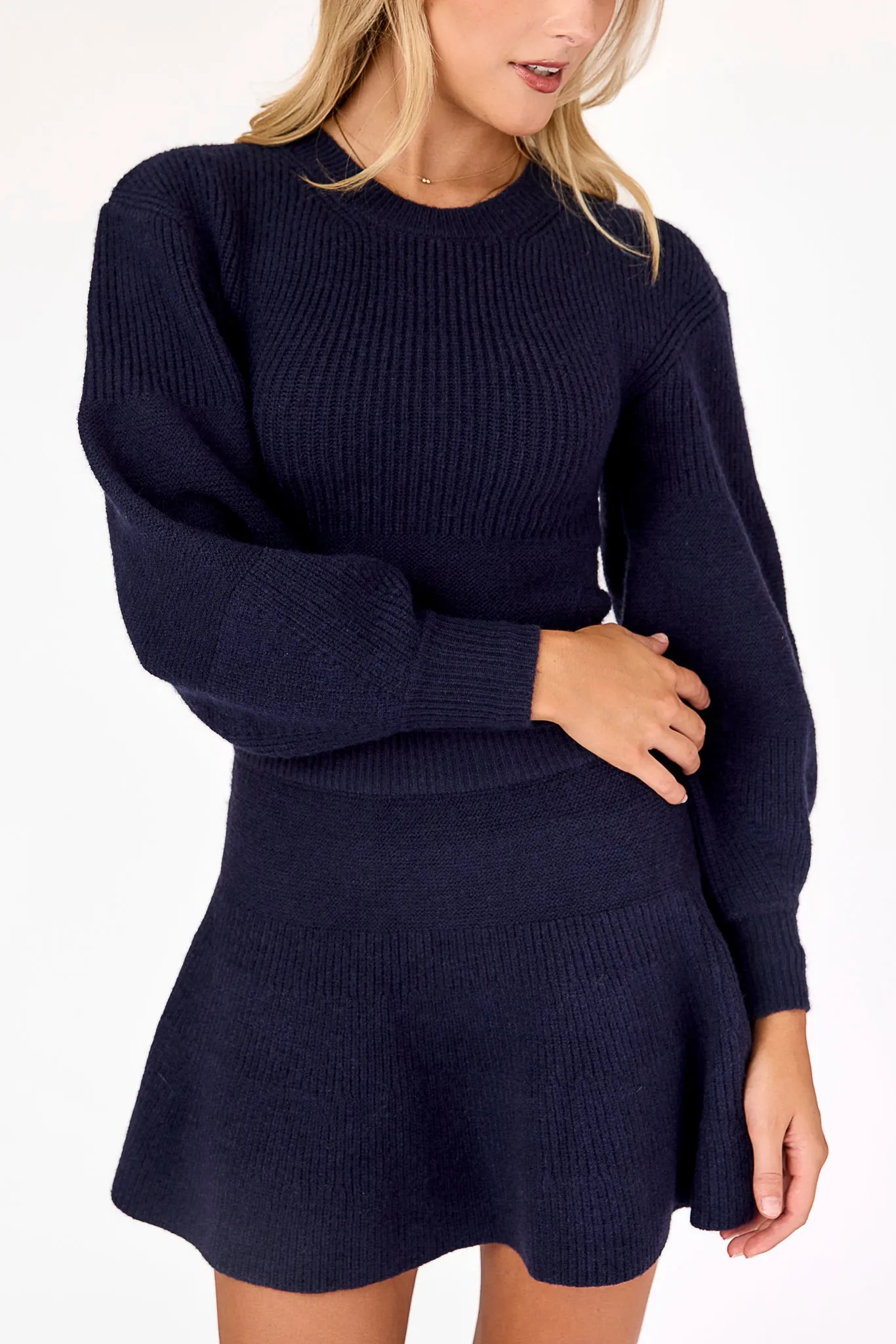 Ellody Knit Skirt Navy