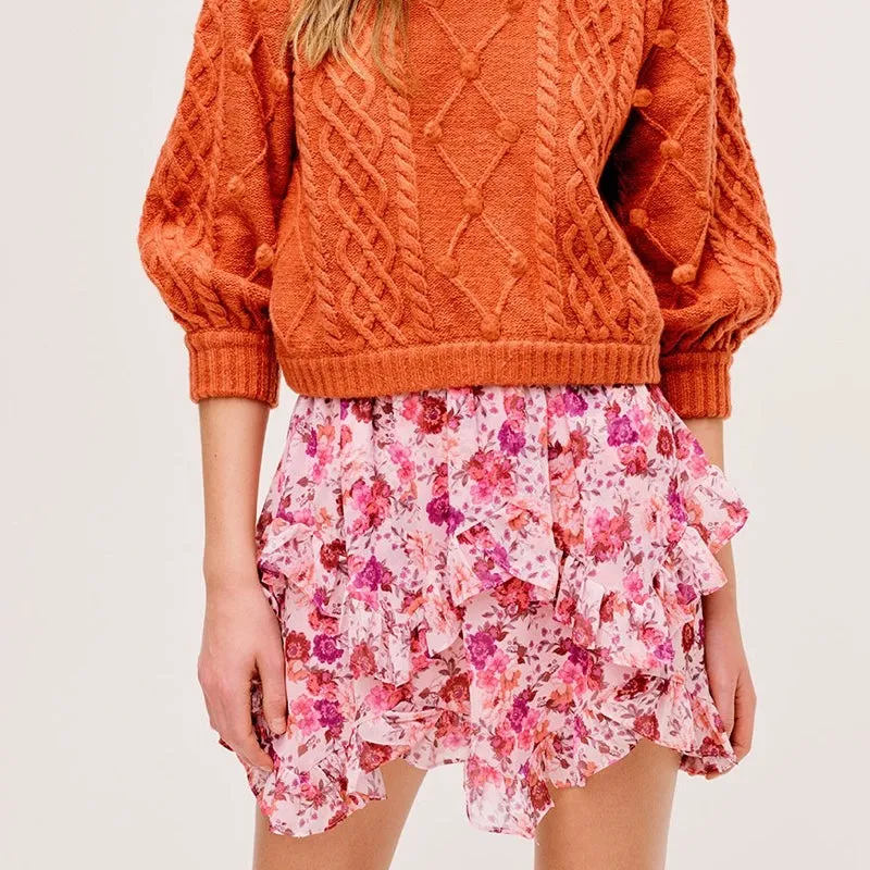 Evie Mini Skirt Tearose - M - L
