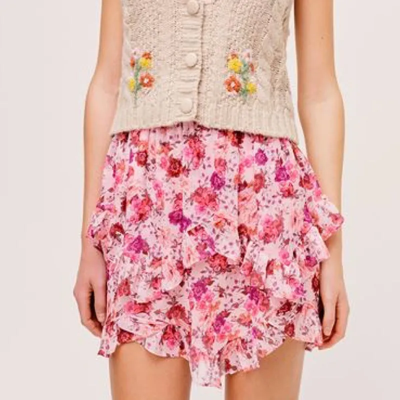 Evie Mini Skirt Tearose - M - L