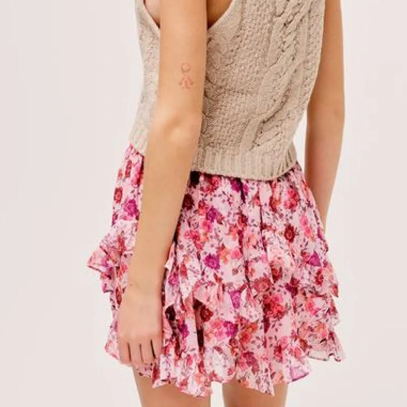 Evie Mini Skirt Tearose - M - L