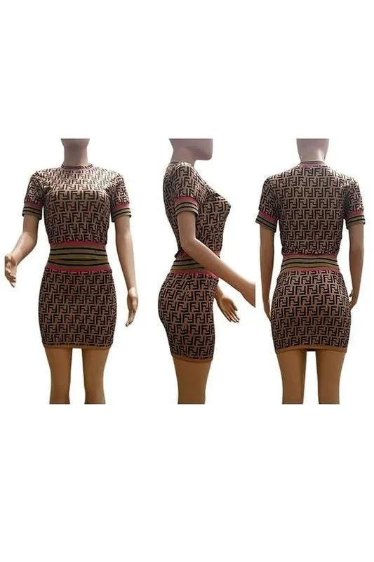 Fabolous Feline Mini Skirt Set