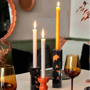 Faux Tortoise Candle Stick