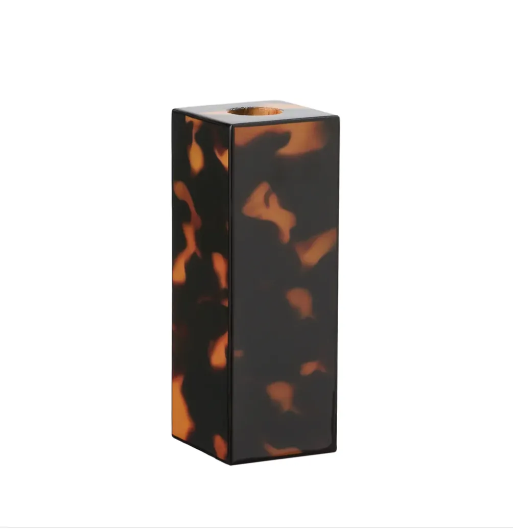 Faux Tortoise Candle Stick