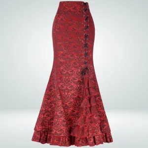 Gothic Long Steampunk Trumpet Skirts