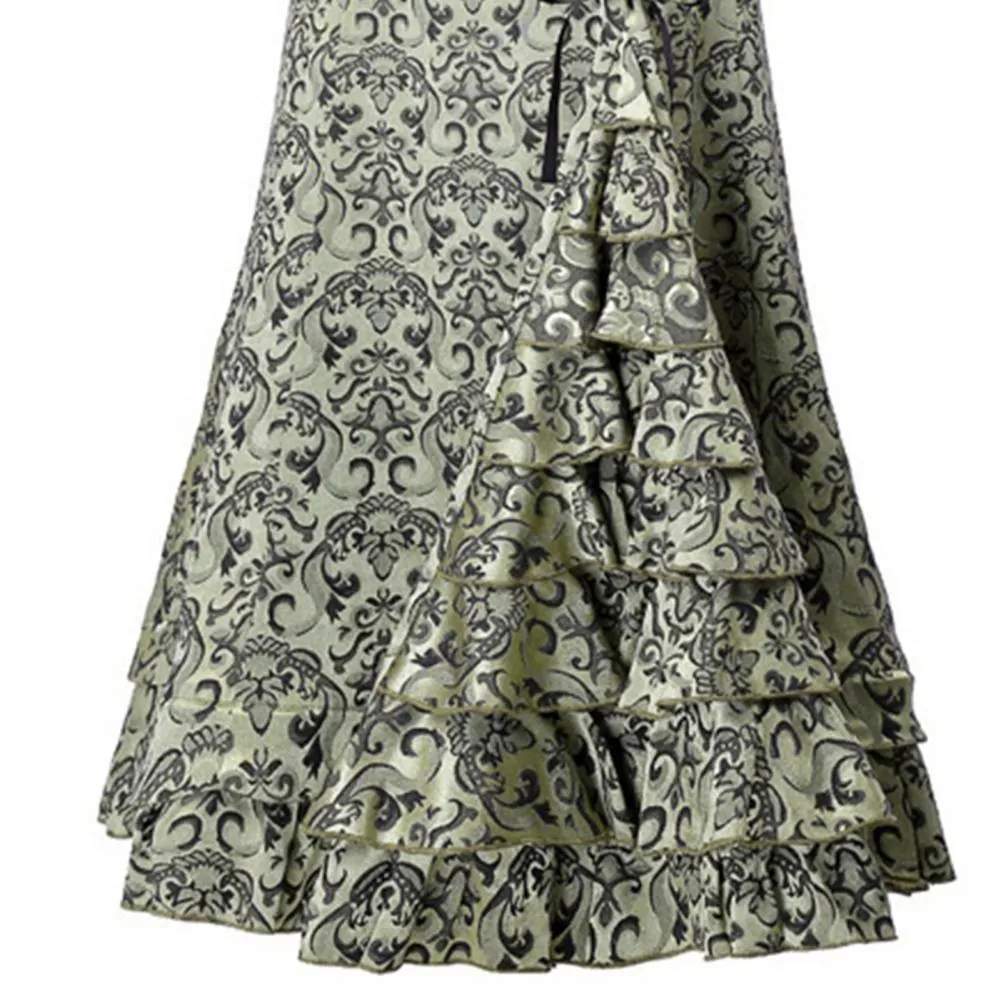 Gothic Long Steampunk Trumpet Skirts