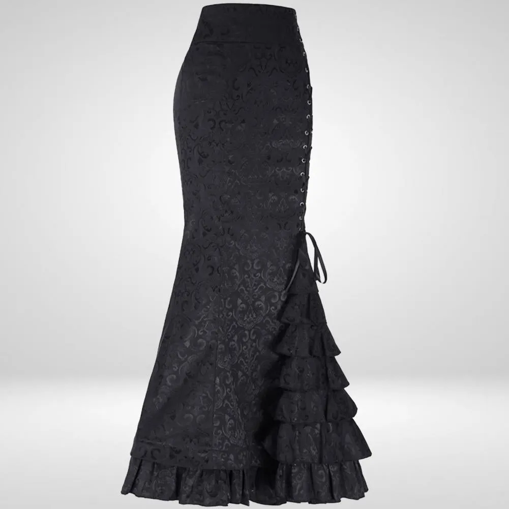 Gothic Long Steampunk Trumpet Skirts
