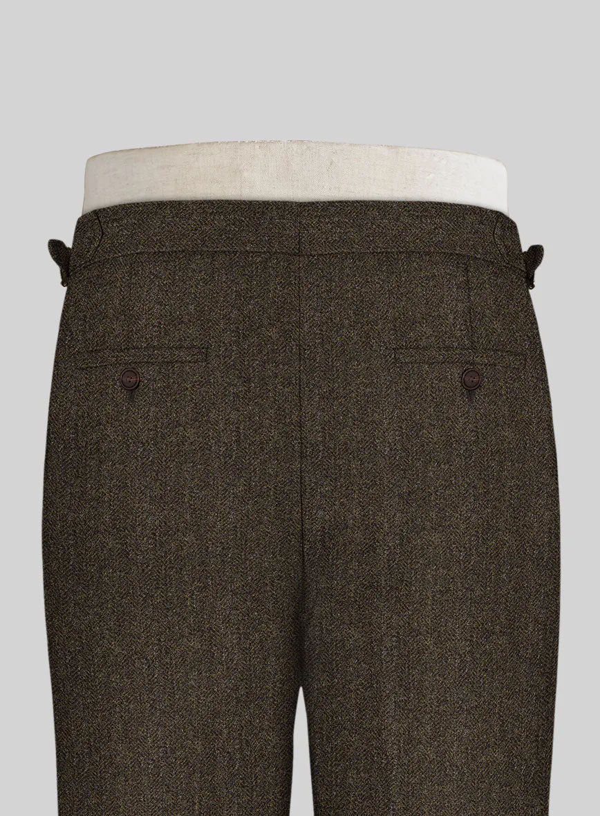 Haberdasher Brown Tweed Highland Trousers