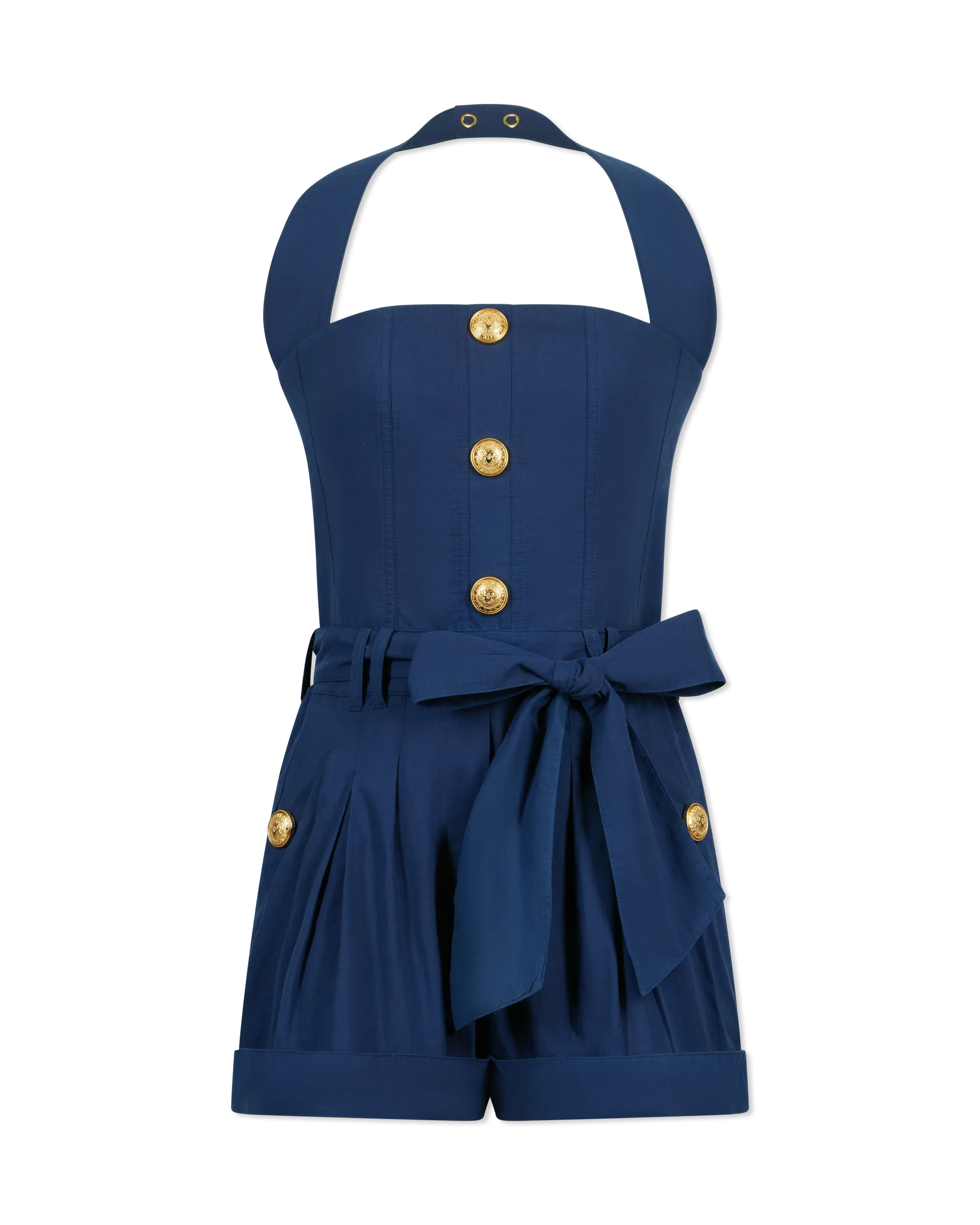 Halterneck Overall Shorts