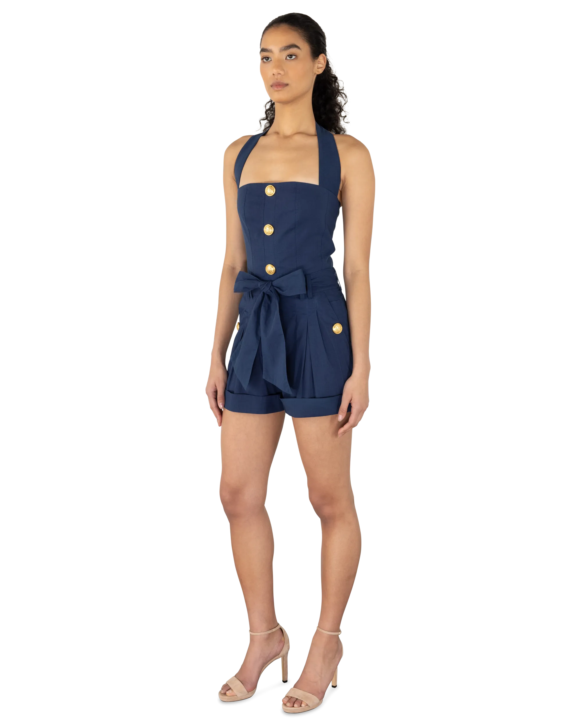 Halterneck Overall Shorts