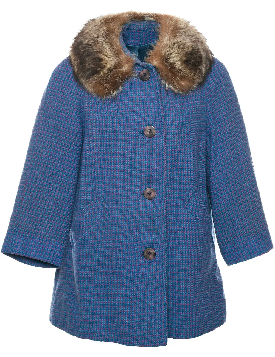 Harris Tweed Wool Coat - S