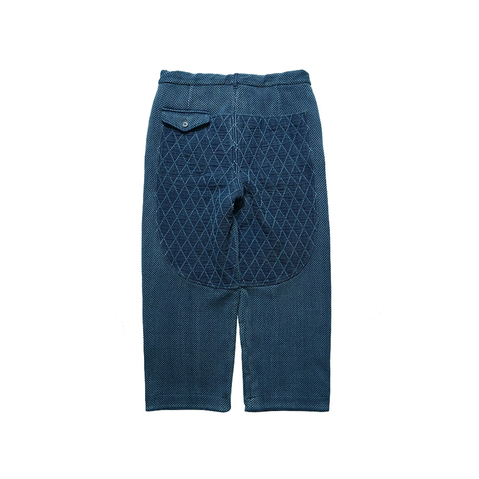 Heavy Plant Dyed Retro Splicing Kendo Casual Trousers With Medium Color Fade